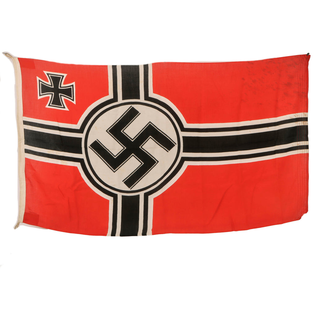 Original German WWII Kriegsmarine 100cm x 170cm Naval Battle Flag - Reichskriegsflagge Original Items