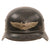 Original German WWII Luftschutz Civil Air Defense Beaded M40 Helmet Shell with Liner Remnants - Stamped Q64 Original Items