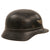 Original German WWII Luftschutz Civil Air Defense Beaded M40 Helmet Shell with Liner Remnants - Stamped Q64 Original Items