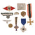Original German WWII Award, Insignia, and Belt Buckle Grouping with War Merit Cross KvK, Long Civil Service Award, and More - 10 Items