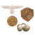 Original German WWII Award, Insignia, and Belt Buckle Grouping with War Merit Cross KvK, Long Civil Service Award, and More - 10 Items