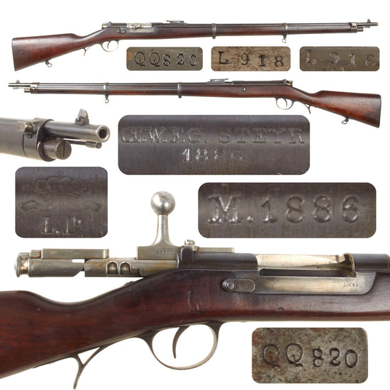 Original Portuguese Kropatschek M.1886 Infantry Rifle made by ŒWG Steyr Dated 1886 - Serial L918 Original Items