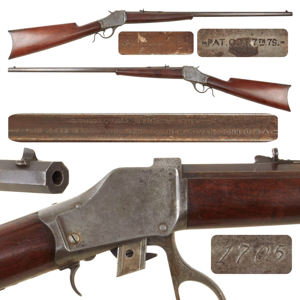 Original U.S. Winchester Model 1885 "High Wall" .32-20 WCF Single Shot Rifle with 28" Octagon Barrel Made in 1886 - Serial 1705 Original Items