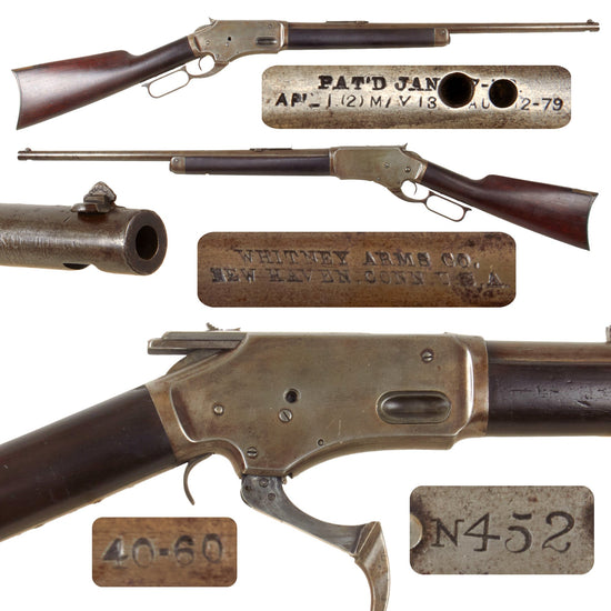 Original U.S. Whitney Arms Co. "Kennedy" Lever Action Repeating Rifle in .44-60 W.C.F. with Shortened Magazine - Serial N 452 Circa 1885 Original Items