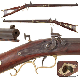 Original U.S. Civil War Era Half Stocked Child Sized Percussion Target Rifle with Single Set Trigger - circa 1850