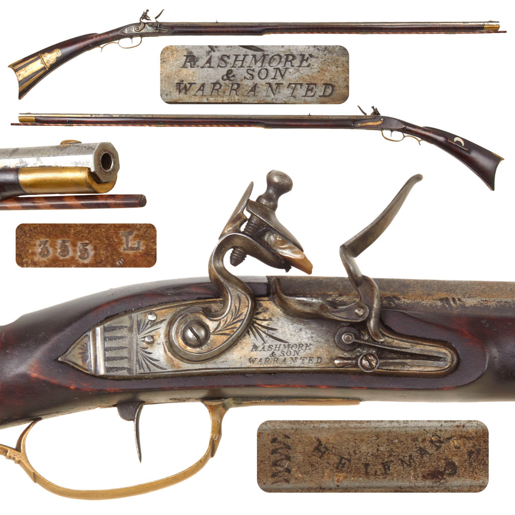 Original U.S. Pennsylvania Flintlock Rifle by Henry E. Leman of Lancaster with Figured Maple Full Stock - Circa 1830 Original Items