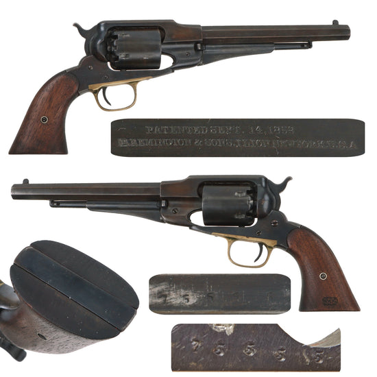 Original U.S. Civil War Remington New Model 1863 Army .44cal Percussion Revolver Serial 75555 - Mid 20th Century Restoration Original Items