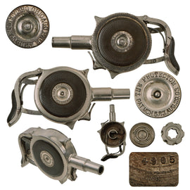 Original U.S. Antique Nickel-plated THE PROTECTOR Palm Pistol by Chicago Firearms Co. - Matching Serial 4905