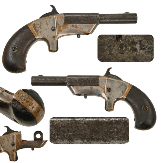 Original U.S. Cowles & Son .30cal. Rimfire Single Shot Derringer Pistol - Matching Serial 1821 Original Items