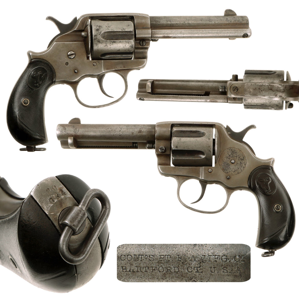 Original U.S. Colt Model 1878 .38 W.C.F. Double Action Revolver with 4 3/4" Barrel Made in 1887 - Serial 20064 Original Items