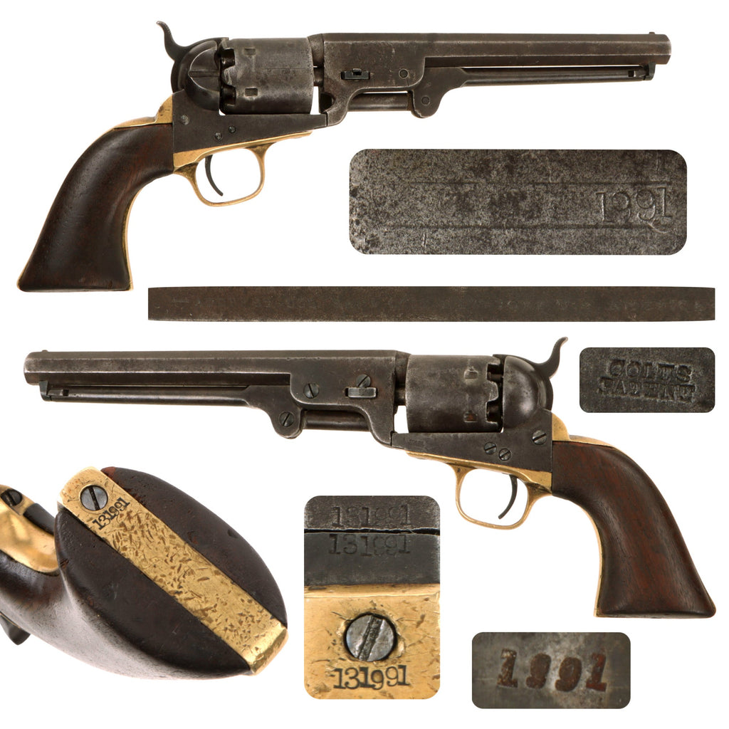 Original U.S. Civil War Colt Model 1851 Navy .36cal Percussion Revolver Made in 1862 - Serial 131991 Original Items
