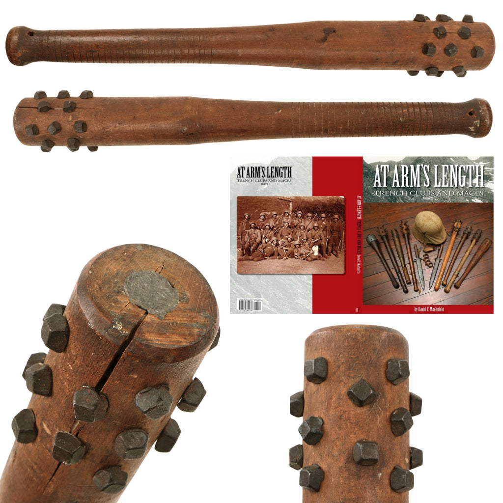 Original German WWI Hobnailed Trench Raiding Club - From Personal Collection of David Machnicki, Author of At Arm's Length Series & Featured in Upcoming Volume III Original Items