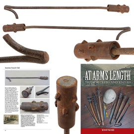 Original Austro-Hungarian WWI Heavy Metal Trench Raiding Club with Barbed Wire Fence Stake Handle - Featured in “At Arms Length: Trench Clubs” Volume I & II by David F. Machnicki - Only Known Example of Type