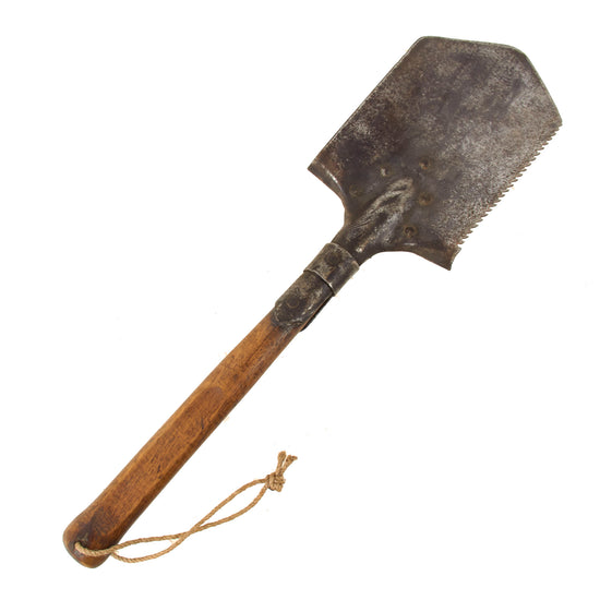 Original Austro-Hungarian WWI Rare Pioneer Entrenching Spade with Serrated Edge & Lanyard - From Personal Collection of David Machnicki, Author of At Arm's Length Series Original Items