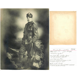 Original Italian WWI Portrait of Arditi Soldier with David Machnicki’s Notes for Use in Book - 8 x 10”