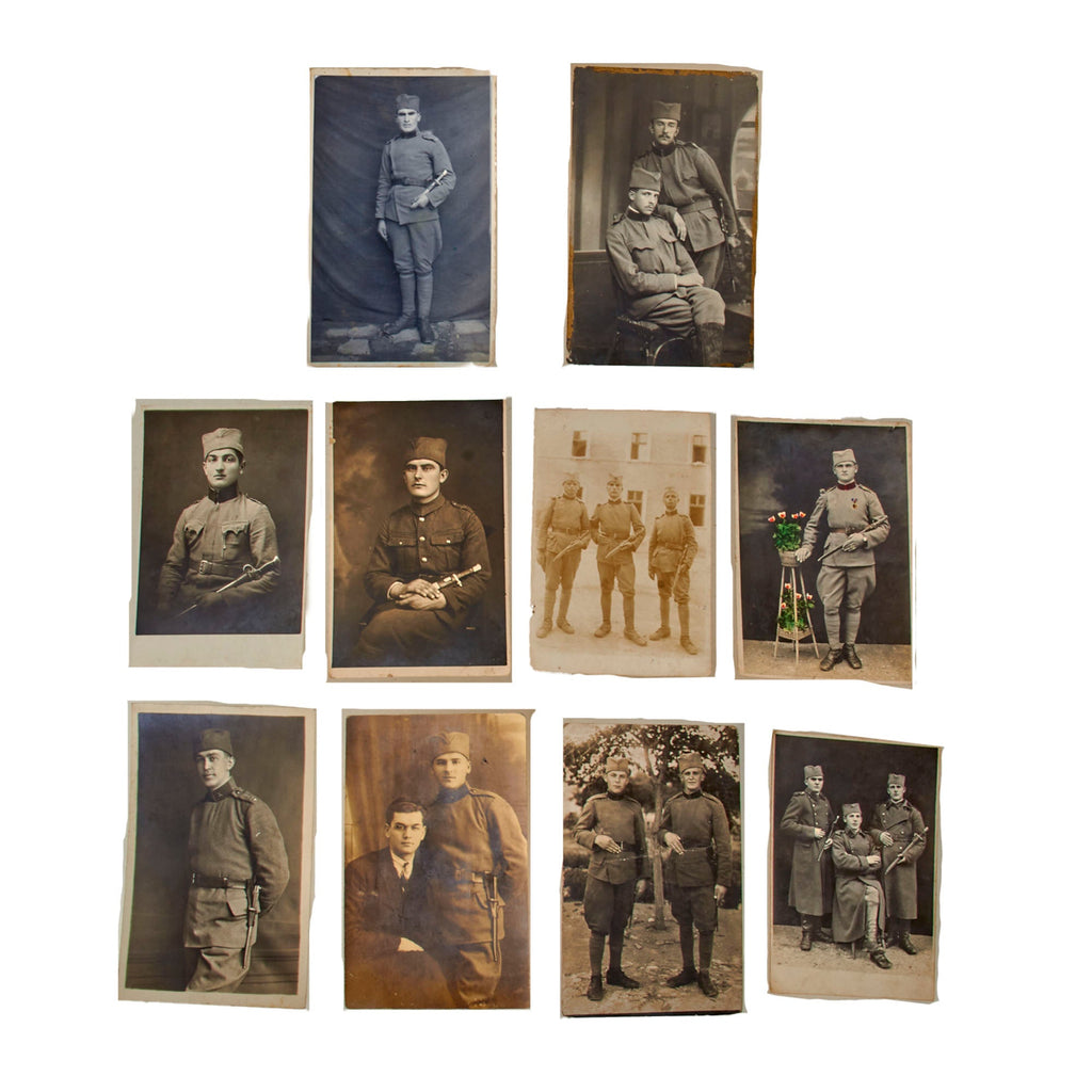 Original WWI Era Kingdom of Serbia Postcard & Photo Lot - 10 Total Original Items