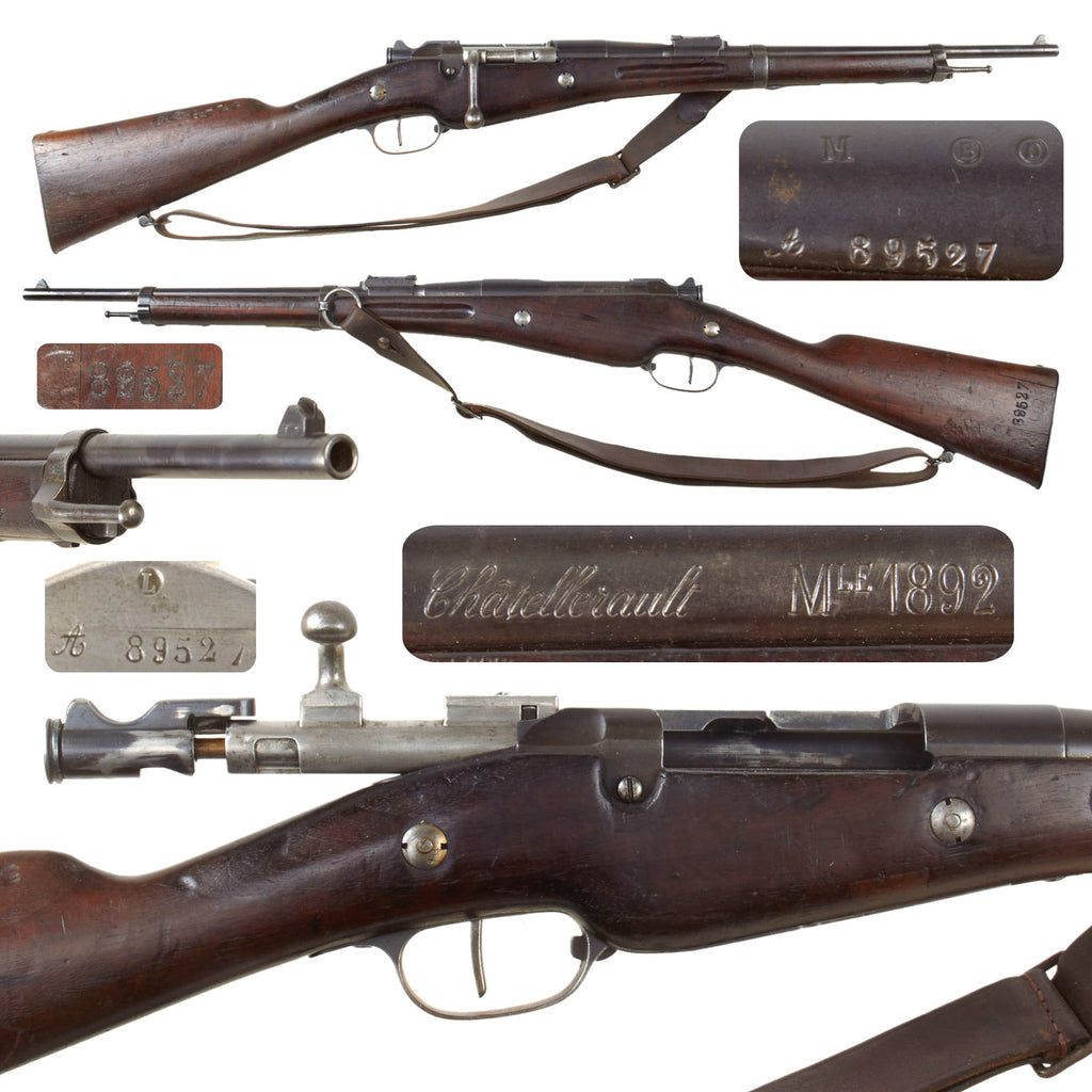 Original French Mannlicher Berthier Mle 1892 Saddle-Ring Carbine by Châtellerault Dated 1897 with Sling and Clip - Matching Serial A 89527 Original Items
