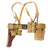 Original U.S. WWII USMC M-1911 Pistol Belt Rig with Rare USMC-Marked Belt, Rabbit Ear Canteen Cover with Porcelain Canteen, P-41 Suspenders, First Aid Pouch with Bandage, and P-41 Suspenders Original Items