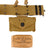 Original U.S. WWII USMC M-1911 Pistol Belt Rig with Rare USMC-Marked Belt, Rabbit Ear Canteen Cover with Porcelain Canteen, P-41 Suspenders, First Aid Pouch with Bandage, and P-41 Suspenders Original Items