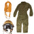 Original U.S. Korean War Navy Pilot’s H4 Helmet & Nylon Flightsuit Set with Interior H4 Helmet & Mae Vest Flotation Vest Original Items