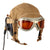 Original U.S. WWII USAAF AN-6530 Goggles and Named AN6542 Summerweight Helmet with Avionics to Distinguished Flying Cross Recipient - Lt. Joseph F. Brown, USNR Original Items