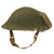 Original Canadian WWII MkII Brodie Steel Helmet with Two Tone Helmet Net and Field Dressing - Dated 1942 Original Items