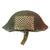 Original Canadian WWII MkII Brodie Steel Helmet with Two Tone Helmet Net and Field Dressing - Dated 1942 Original Items