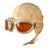 Original U.S. WWII Navy USMC White Summer Flight Hemet with AN-6530 Goggles Original Items