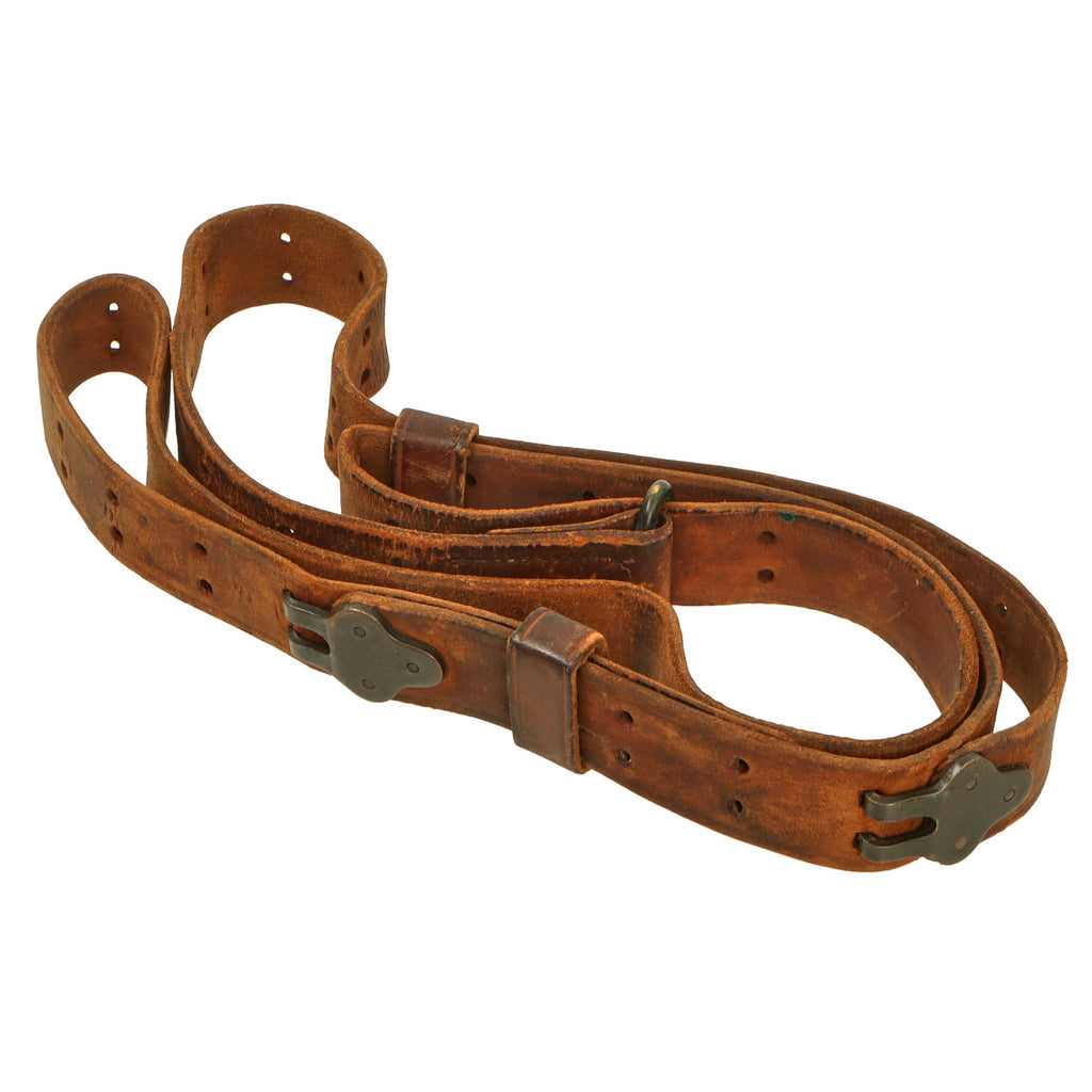 Original U.S. WWI M1907 Pattern 1903 Springfield Rifle Leather Sling Original Items