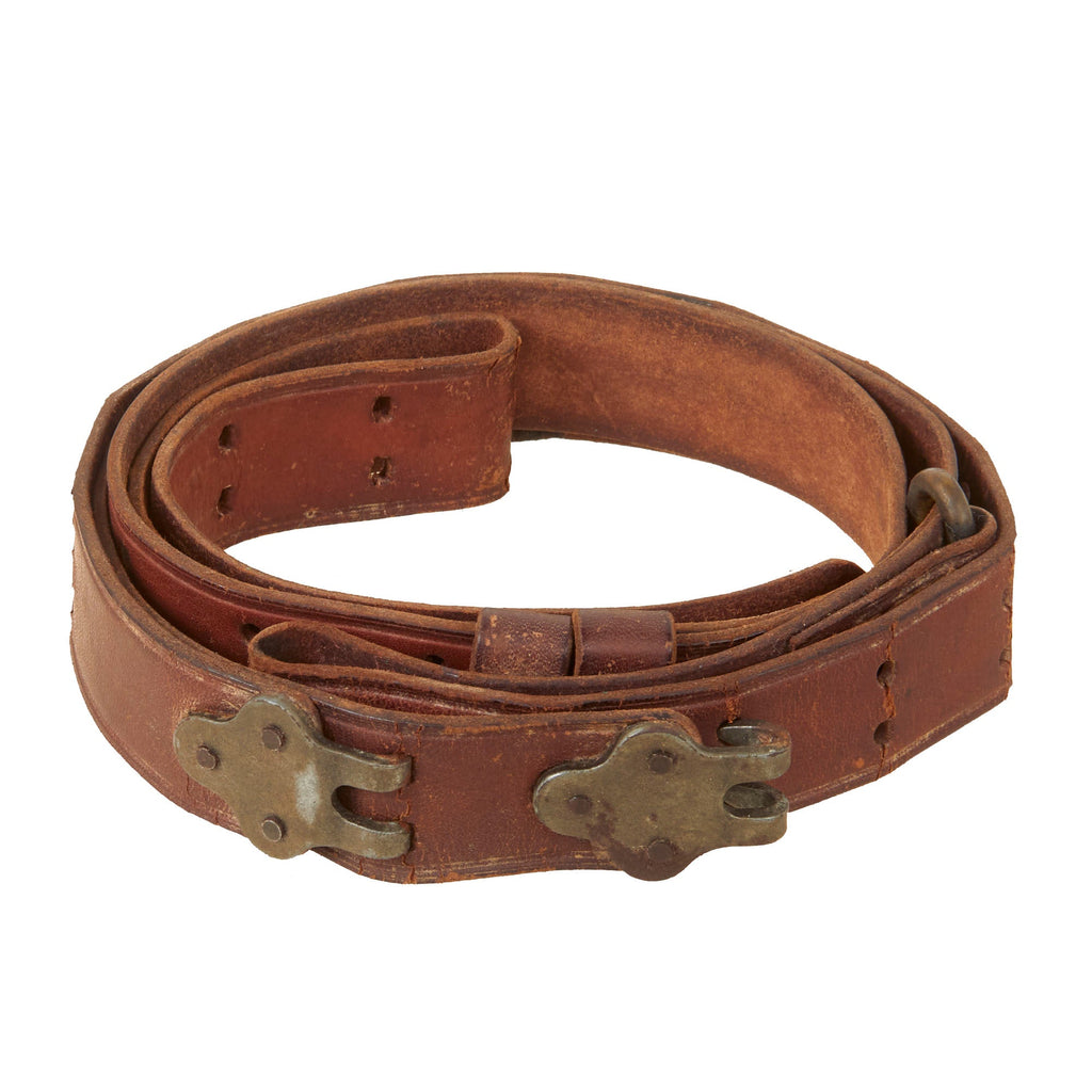 Original U.S. WWII Era M1907 Pattern 1903 Springfield Rifle Leather Sling Original Items
