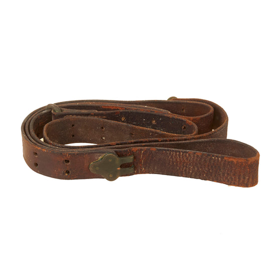 Original U.S. WWI M1907 Pattern 1903 Springfield Rifle Leather Sling - Missing Keeper Loops