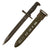 Original U.S. WWII M1 Garand 10 inch Bayonet by Union, Fork & Hoe with Unit-Marked M7 Scabbard - 220th Infantry Regiment Original Items