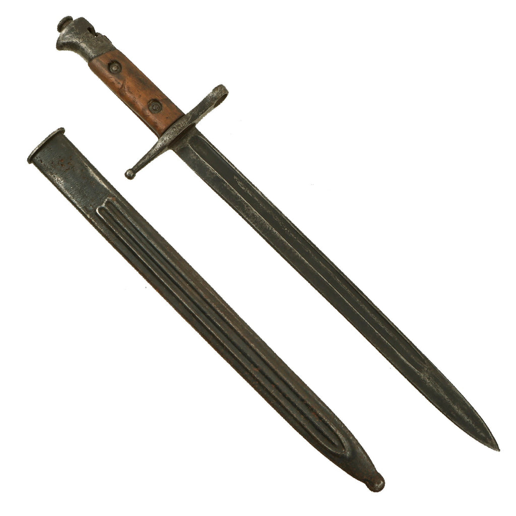 Original Italian WWI M1891 “Truppe Speciali” Carcano Carbine Bayonet with Steel Scabbard Original Items