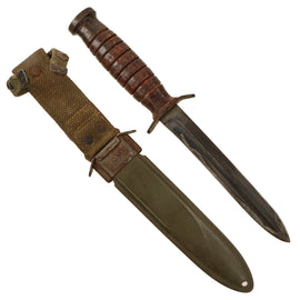 Original U.S. WWII M3 Fighting Knife by Utica Cutlery with Updated M8 Scabbard