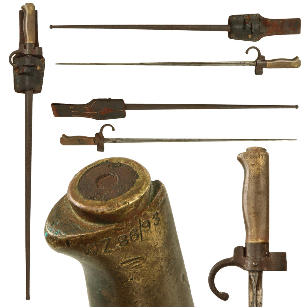 Original Polish Pre-WWII Haller’s Army WZ86/93 Lebel Bayonet with Scabbard & Polish Frog Original Items