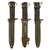 Original U.S. Vietnam War Era M7 Bayonet Lot with Scabbards - Imperial, Connetta, & KM4 Examples - Three Total