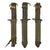 Original U.S. Vietnam War Era M7 Bayonet Lot with Scabbards - BOC, Ontario, and Gencut Examples - Three Total Original Items
