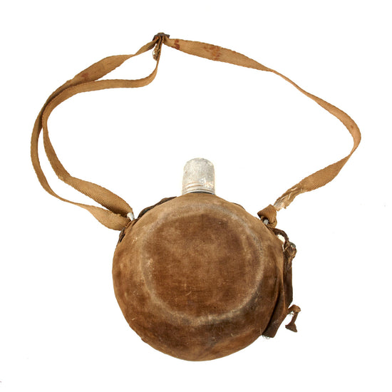 Original Chinese WWII National Revolutionary Army KMT M1930 Canteen - As Captured & Re-Issued to Japanese Navy - Rare Original Items