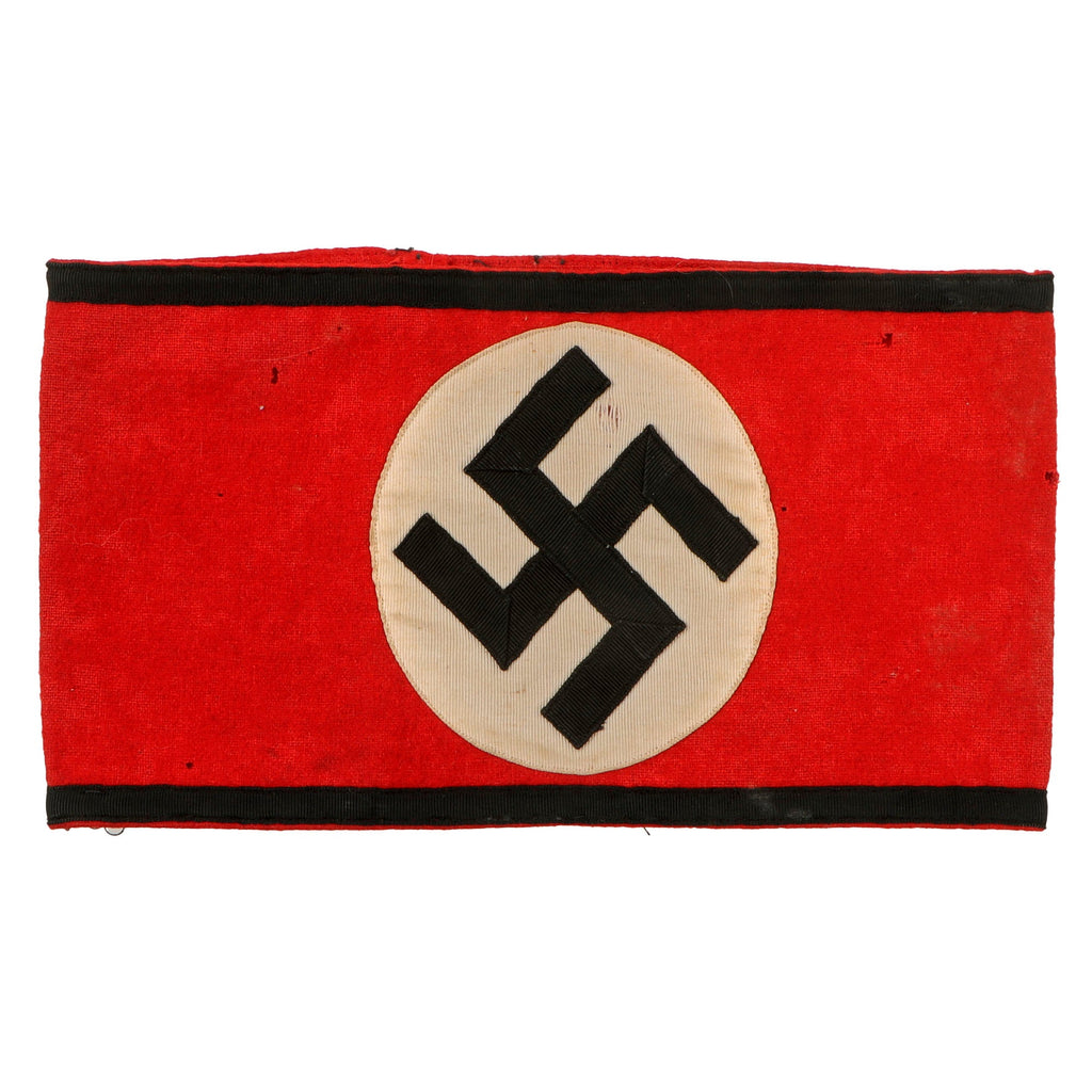 Original German Pre-WWII SS Member's Wool & Rayon Multi-Piece Armband with BeVo SS RZM Tag Original Items