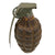 Original U.S. WWII Inert MkII Pineapple Grenade with Yellow Ring & Fuze Original Items
