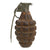 Original U.S. WWII Inert MkII Pineapple Grenade with Yellow Ring & Fuze Original Items