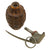 Original U.S. WWII Inert MkII Pineapple Grenade with Yellow Ring & Fuze Original Items