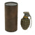Original U.S. WWII Inert MkII Pineapple Grenade with Yellow Ring & M10A2 Fuze in Husk Original Items
