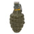 Original U.S. WWII Inert MkII Pineapple Grenade with Yellow Ring & M10A2 Fuze in Husk Original Items