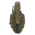 Original U.S. WWII Inert MkII Pineapple Grenade with Yellow Ring & M10A2 Fuze in Husk Original Items