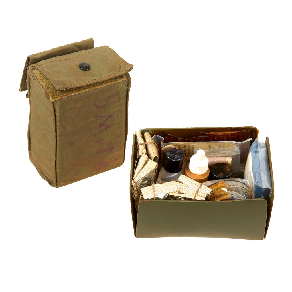 Original U.S. Vietnam War Special Forces Hot / Wet Individual Survival First Aid Kit in Original Belt Pouch Original Items