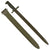 Original U.S. WWII 16” M1 Garand Bayonet and Scabbard by U.F.H. - Dated 1942 Original Items