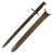Original U.S. WWI & WWII M1905 Springfield 16 inch Rifle Bayonet Marked S.A. with M3 Scabbard - Dated 1918