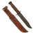 Original U.S. WWII Navy Mark 2 Fighting Knife by Robeson Cutlery Company RCC with Leather Scabbard and Guard Marked
