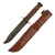 Original U.S. WWII Navy Mark 2 Fighting Knife by Robeson Cutlery Company RCC with Leather Scabbard and Guard Marked